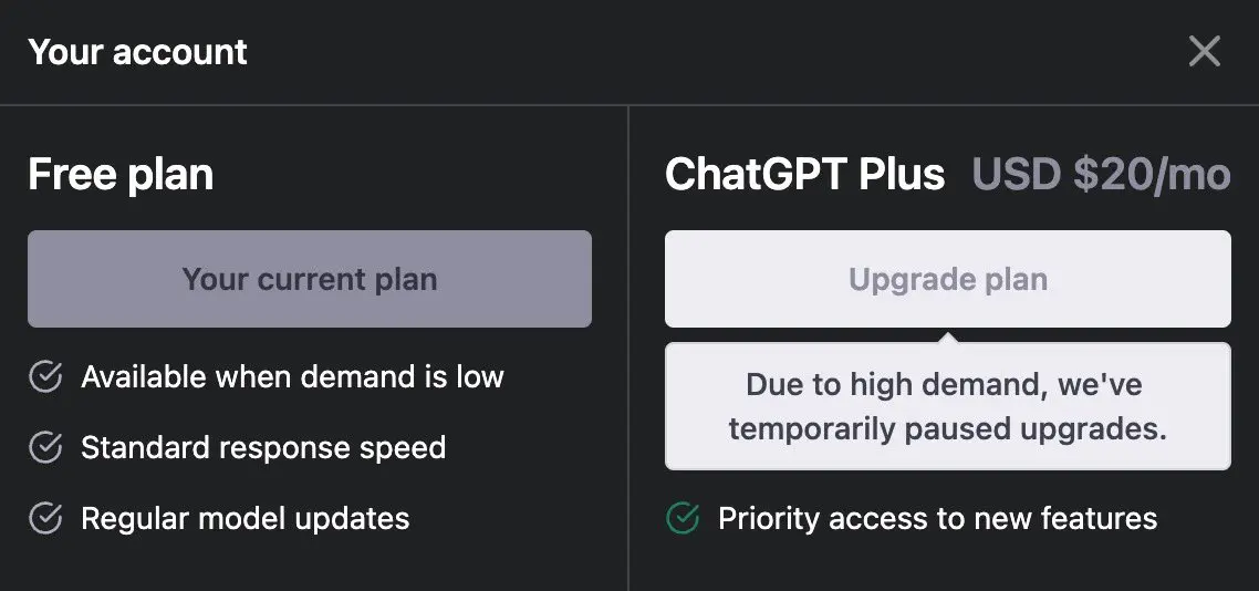 OpenAI暂停升级ChatGPT Plus/GPT4-AI导航站