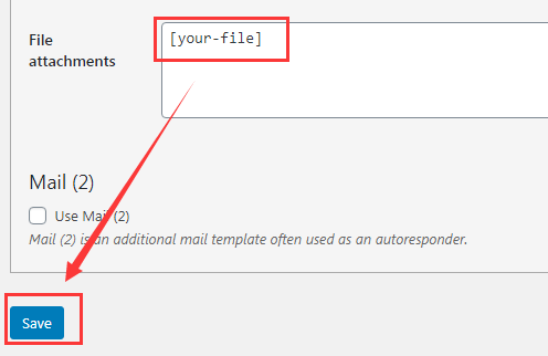 contact form 7 setting