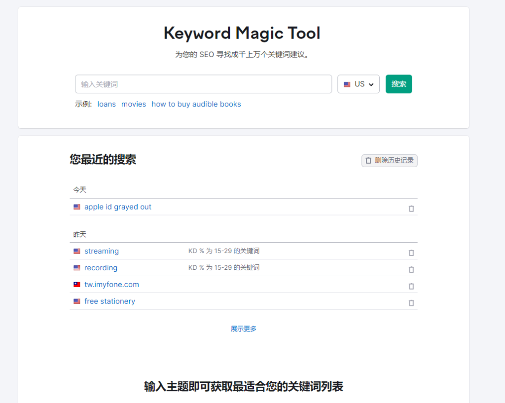 Keyword Overview Tool
