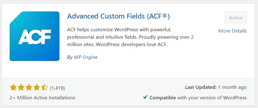 Advanced Custom Fields